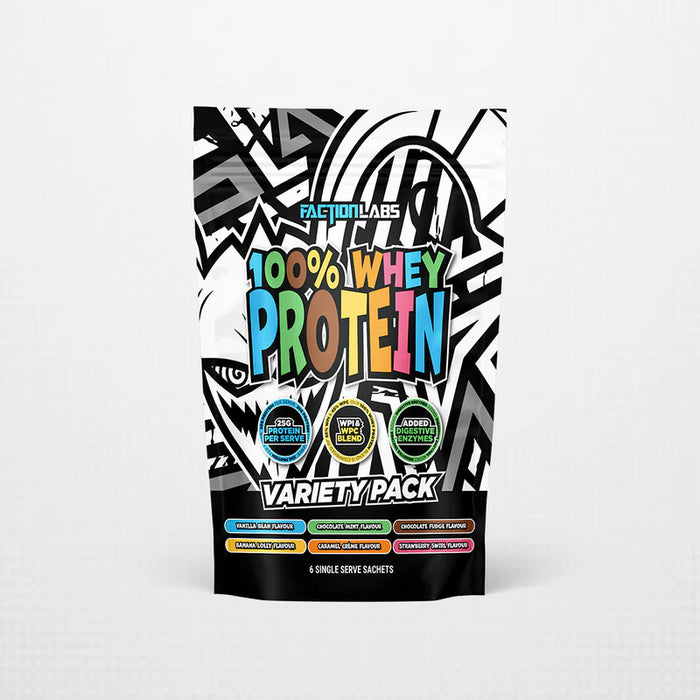 100% Whey Protein Variety Pack by Faction Labs