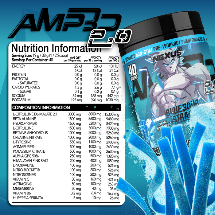 AMP3D 2.0 Non-Stim Pre Workout by Nexus Sports Nutrition