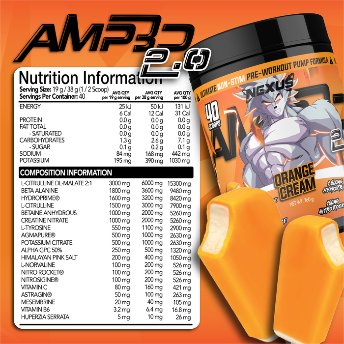 AMP3D 2.0 Non-Stim Pre Workout by Nexus Sports Nutrition