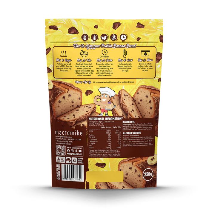 Chocolate Chip Banana Bread Baking Mix by Macro Mike