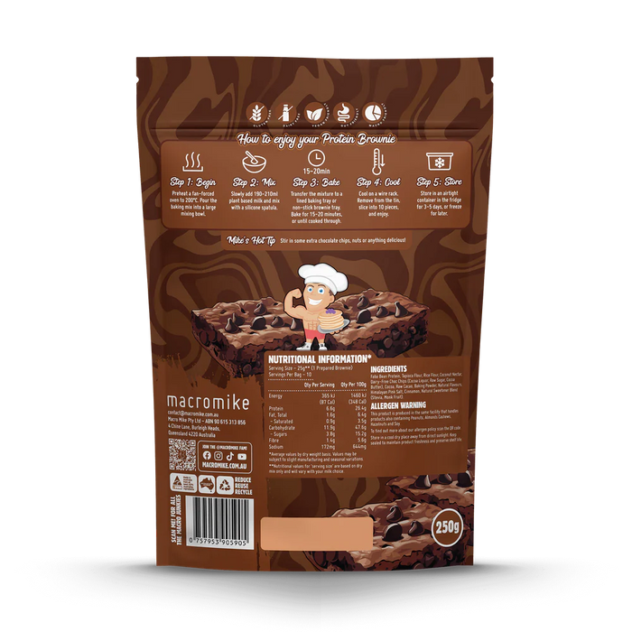 Double Choc Chip Brownie Mix by Macro Mike
