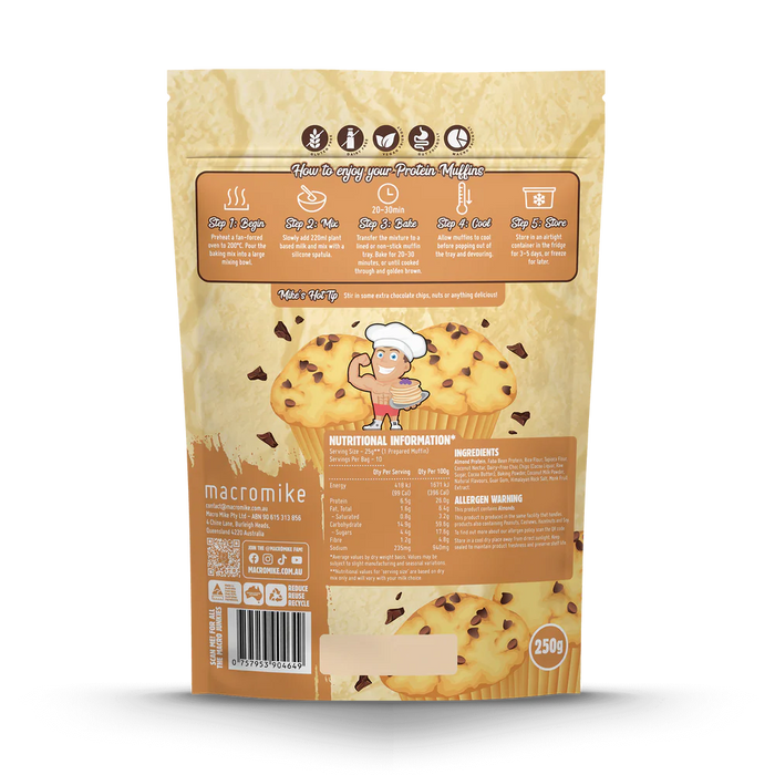 Choc Chip Muffin Baking Mix by Macro Mix