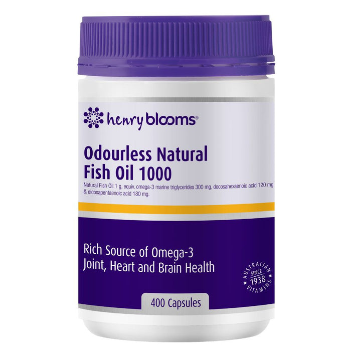 Odourless Natural Fish Oil 1000 by Henry Blooms