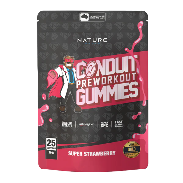 Conduit Pre Workout Gummies (Updated Formula) by Nature Gains