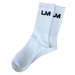 Crew Socks White with Black Logo UM Sports