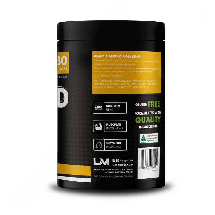 Ascend Pre-Workout Non-Stim Pineapple Passion  by UM Sports | Prevously In-Cel Pre-Workout Urban Muscle