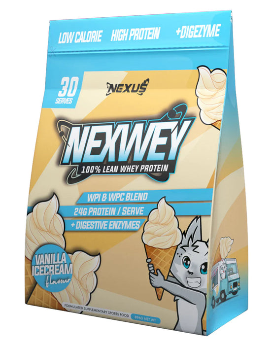 NexWhey 100% Lean Whey Protein with Digestive Enzymes by Nexus Sports Nutrition