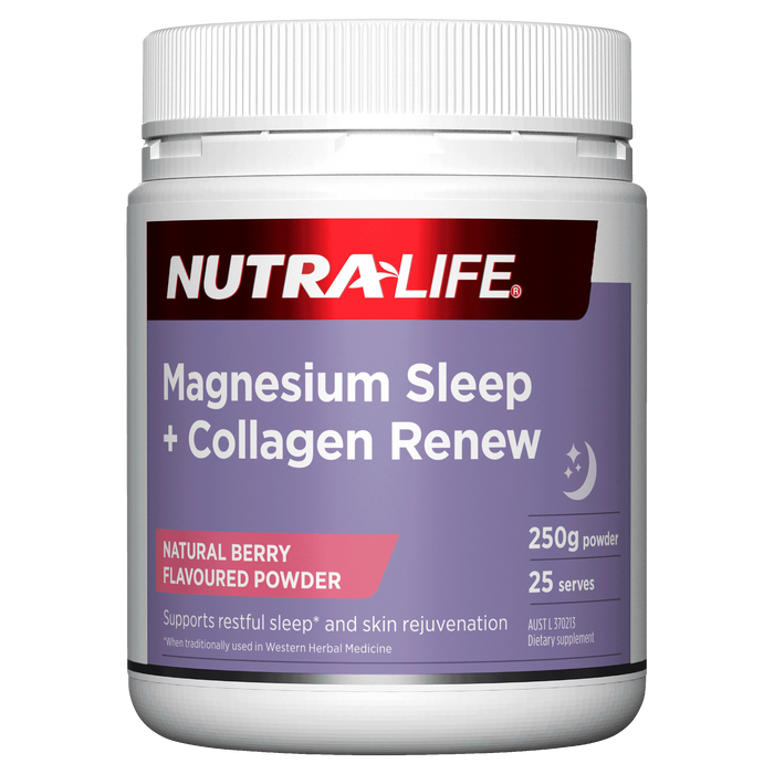 Nutra-Life Magnesium Sleep + Collagen Renew powder  Supplements Central