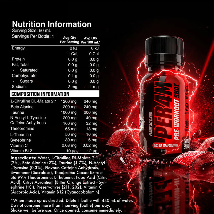 Per4m Pre Workout Shot by Nexus