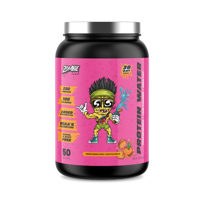 SHREDZ H20 Thermogenic Protein Water by Zombie Labs, a low-calorie protein drink with collagen, BCAAs, and electrolytes for muscle recovery, fat burning, and hydration