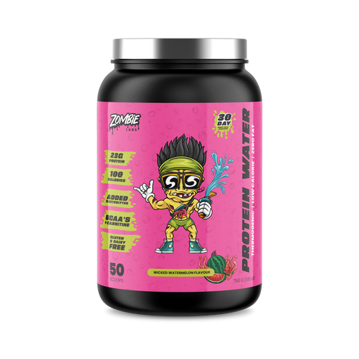 SHREDZ H20 Thermogenic Protein Water by Zombie Labs, a low-calorie protein drink with collagen, BCAAs, and electrolytes for muscle recovery, fat burning, and hydration