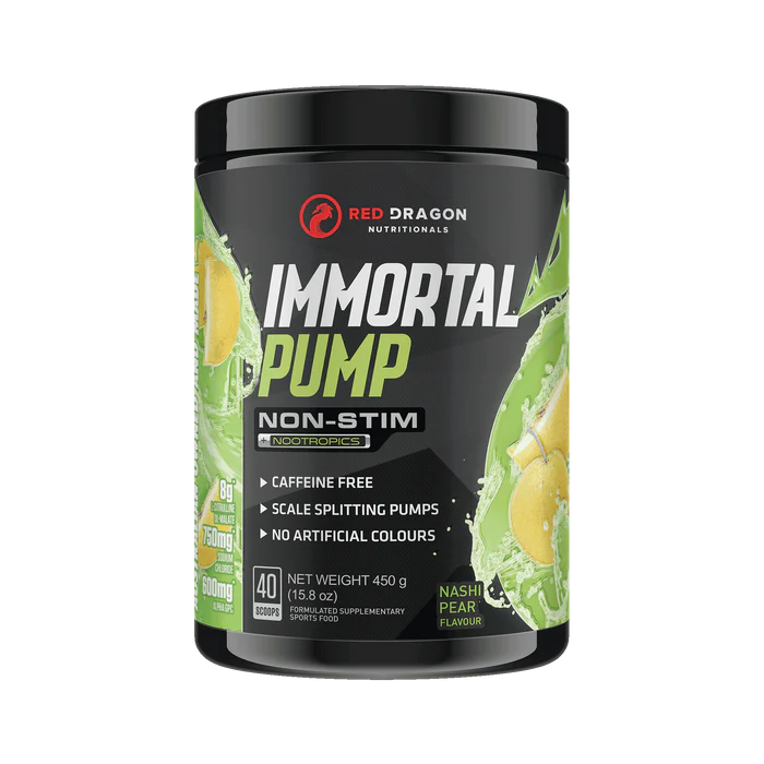 Immortal Pump Non Stim Pre Workout by Red Dragon Nutritionals