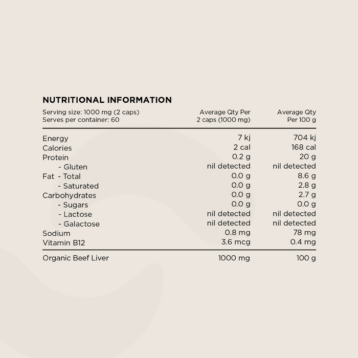 Beef Liver Certified Organic Grass Fed by Switch Nutrition