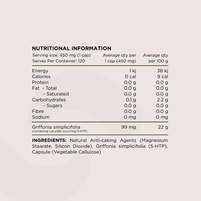 Griffonia 5-HTP Caps by Switch Nutrition