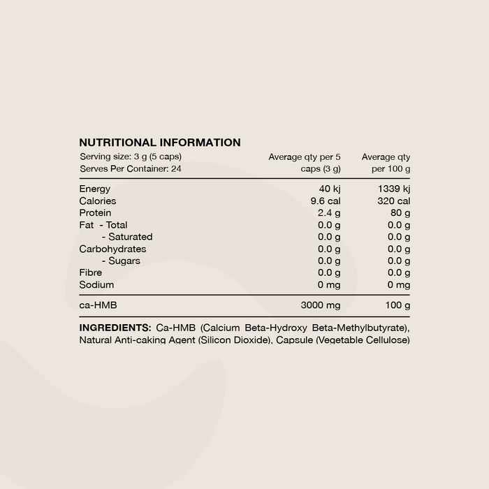 Hydroxy Beta Methylbuytyrate (HMB) by Switch Nutrition