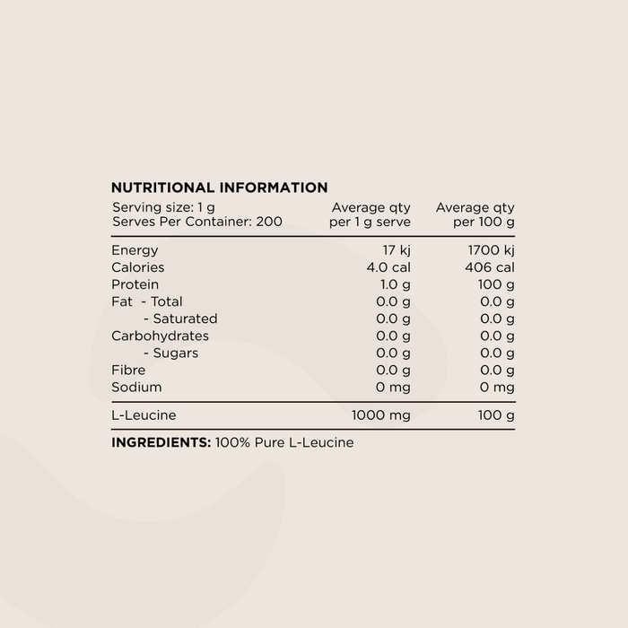 100% Pure L-Leucine by Switch Nutrition