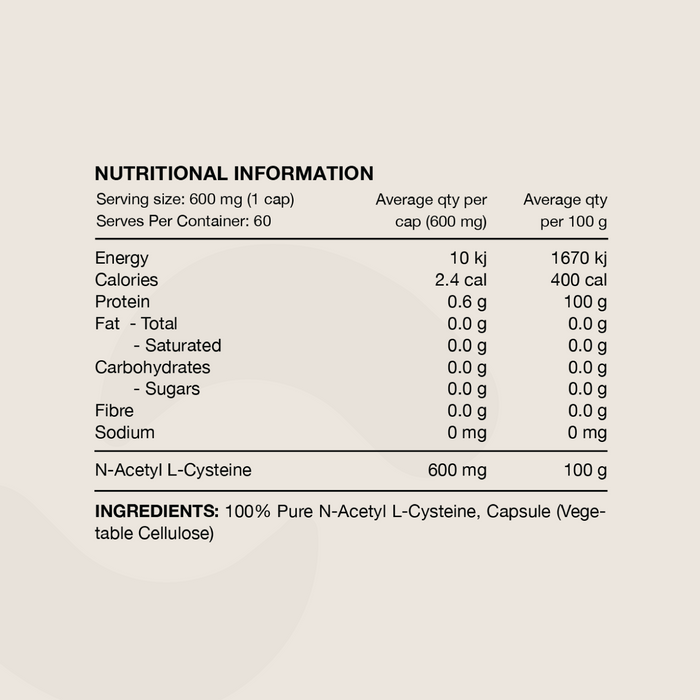 N-Acetyl L-Cysteine (NAC) Caps by Switch Nutrition