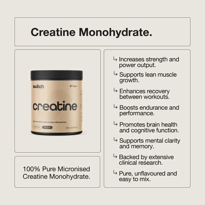 Switch Essentials Creatine Micronised by Switch Nutrition