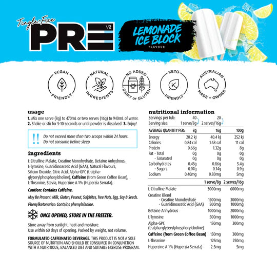 PR3 Tingle Free Pre by White Wolf Nutrition