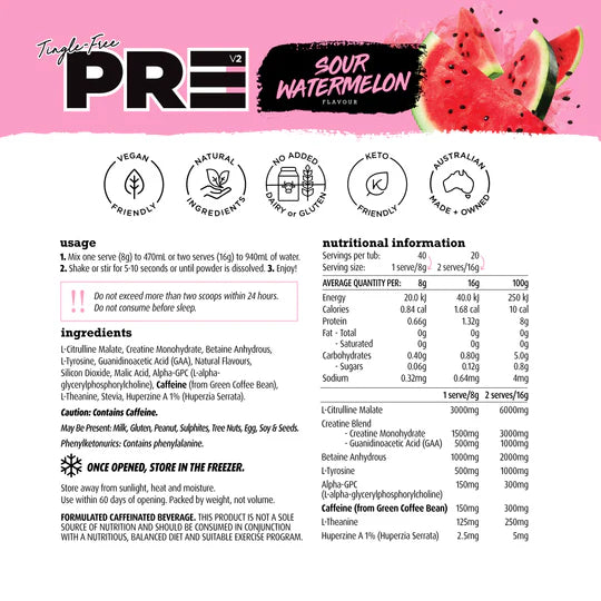 PR3 Tingle Free Pre by White Wolf Nutrition