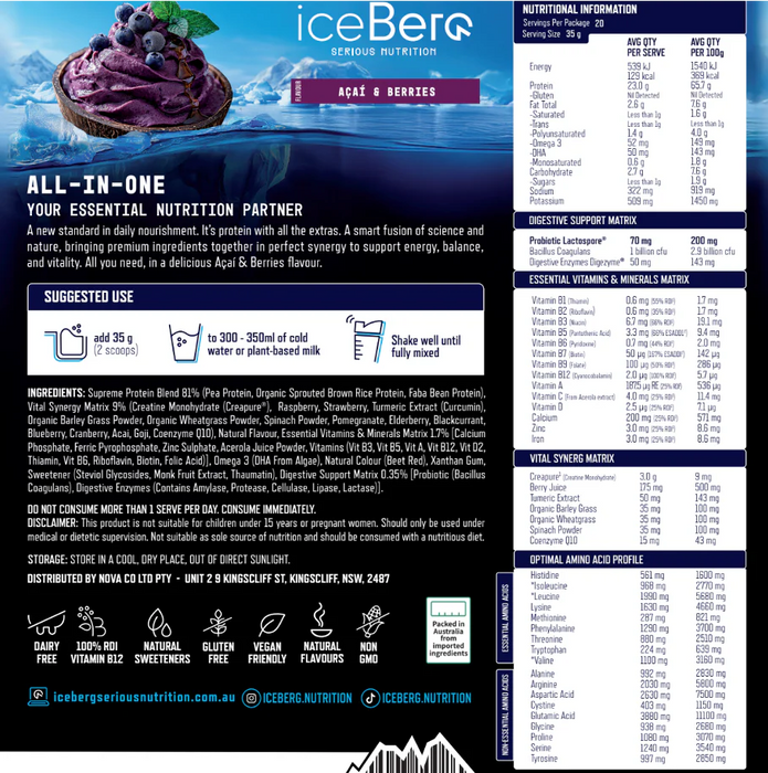 All in One Protein by Iceberg Serious Nutrition