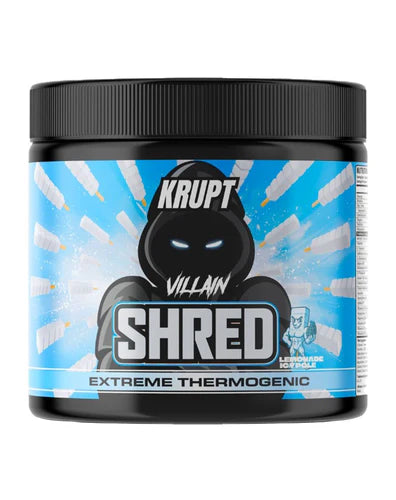 Krupt Shred Extreme Thermogenic supplement container with blue and black design