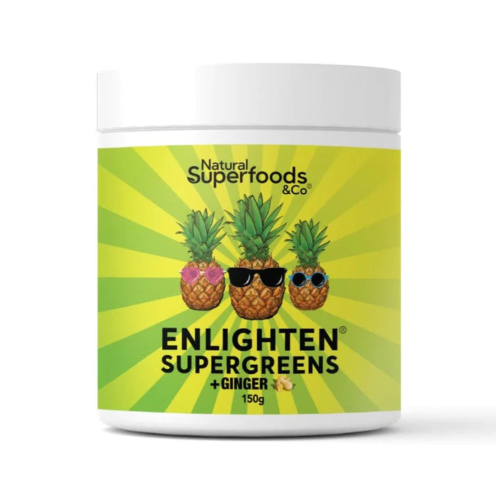 Enlighten Supergreens and Ginger by Natural Superfoods and Co
