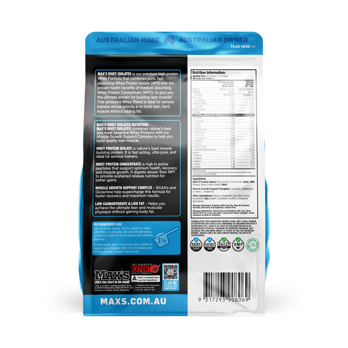 Pro Series Whey Isolates by Maxs