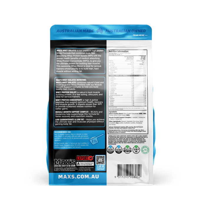 Pro Series Whey Isolates by Maxs