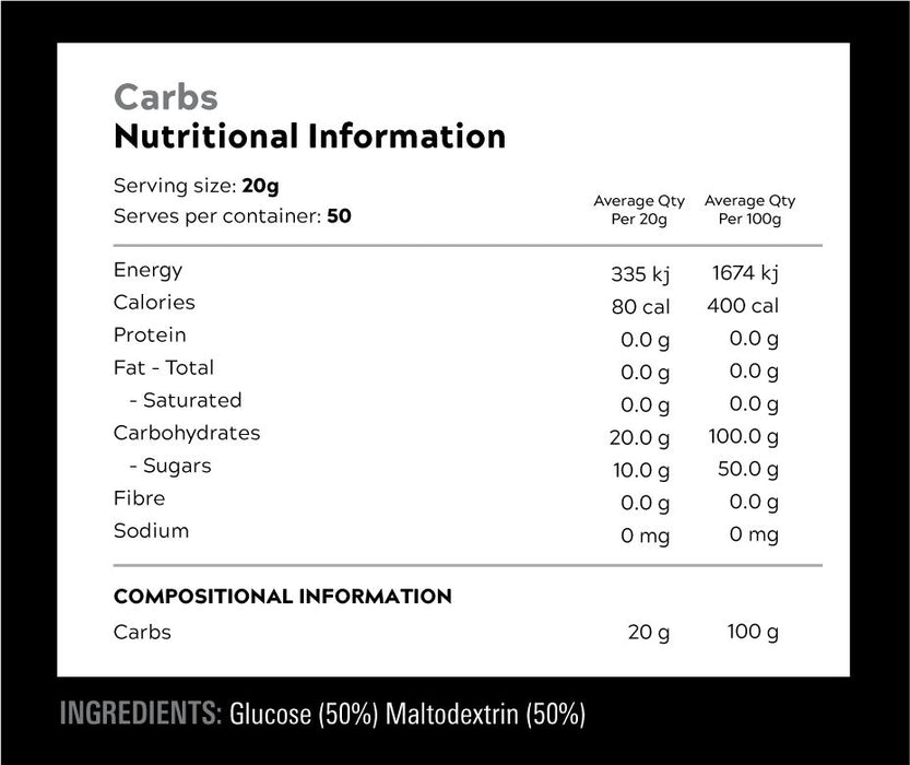 Switch Essentials Pure Carbohydates by Switch Nutrition